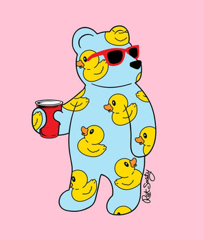 Rubber Ducky Bear Womens Tee - - Riot Society
