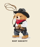 Cowboy Teddy Bear Womens Tee - - Riot Society