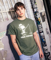 Peanuts Snoopy Gone Fishing Mens T-Shirt - - Riot Society
