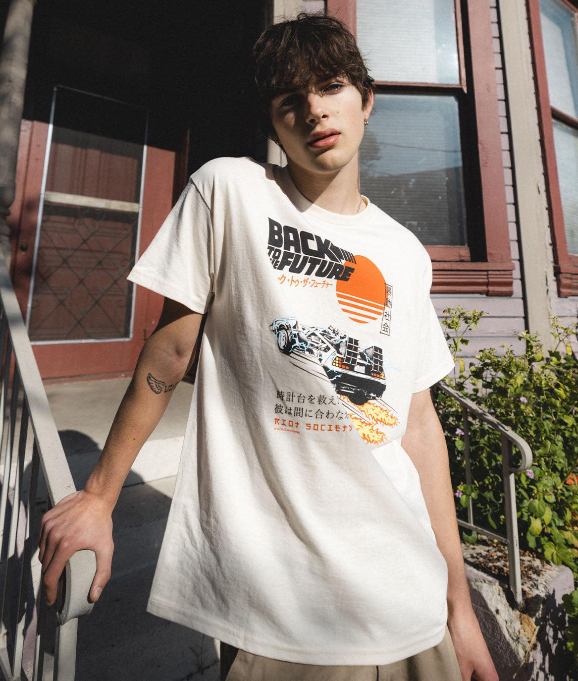 Back to the Future Kanji Mens T-Shirt - - Riot Society