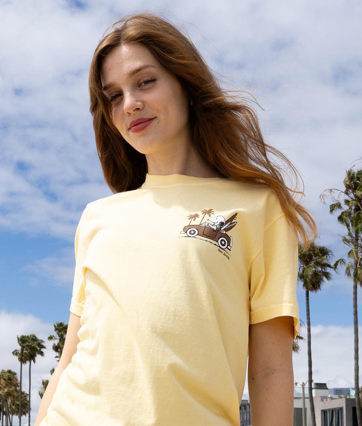 Peanuts Snoopy Gone Surfing Puff Boyfriend Tee - - Riot Society