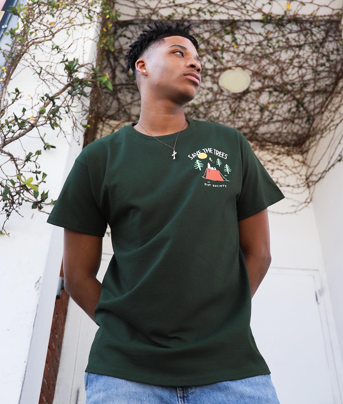 Peanuts Snoopy Save the Trees Mens T-Shirt - - Riot Society