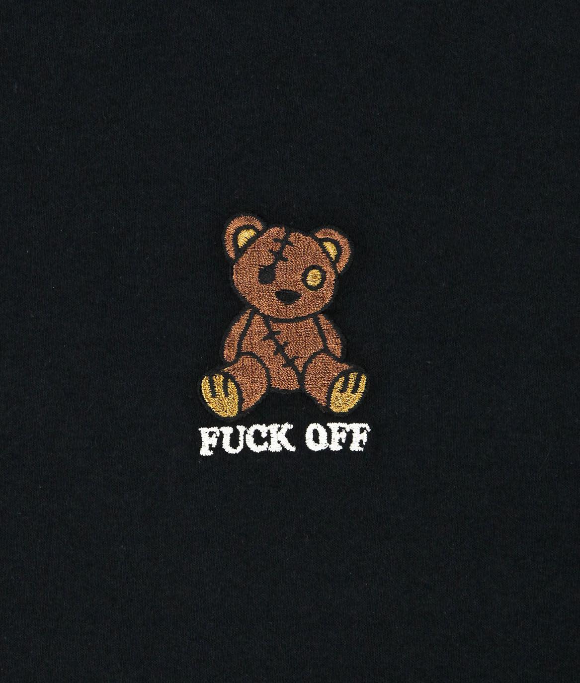 Fuck Off Teddy Bear Embroidered Womens Tee - - Riot Society
