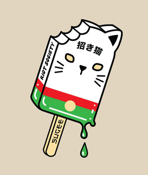 Sugee Lucky Cat Popsicle Womens Tee - - Riot Society