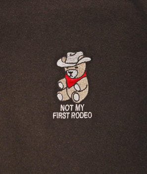 Cowboy Teddy Bear Embroidered Mens T-Shirt - - Riot Society