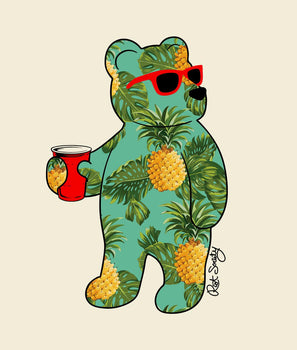 Tropical Pineapple Bear Womens Tee - - Riot Society