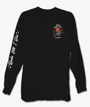 Dro x Riot Society Ride Till I Die Womens Long Sleeve Tee - - Riot Society