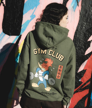 Woody Woodpecker's Gym Club Womens Hoodie - - Riot Society