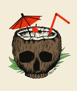 Coconut Skull Womens Tee - - Riot Society