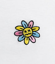 Woozy Face Flower Embroidered Mens T-Shirt - - Riot Society