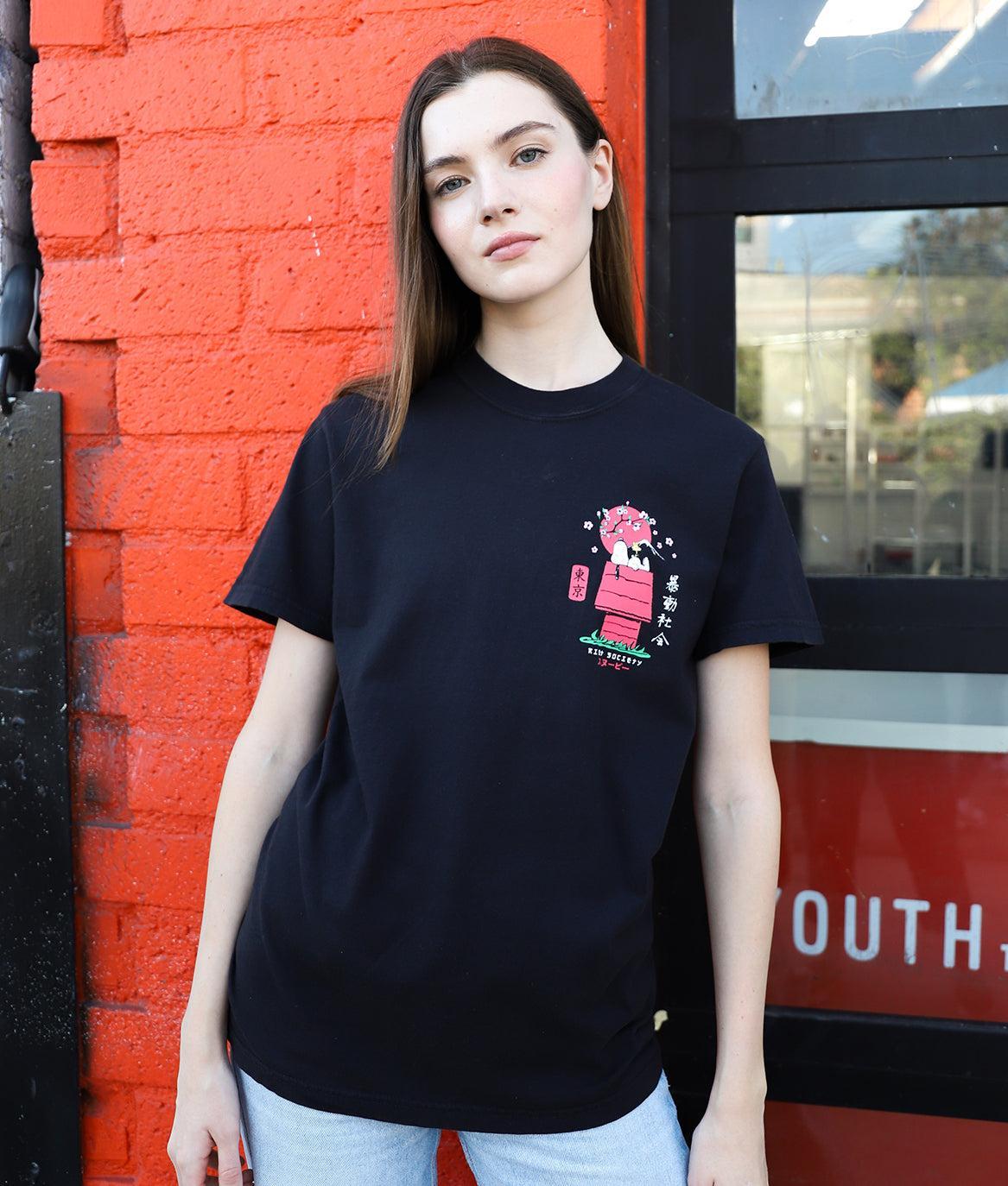 Peanuts Snoopy Doghouse Japan Boyfriend Tee - - Riot Society