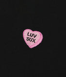 Luv Sux Candy Heart Embroidered Womens Hoodie Sale - - Riot Society