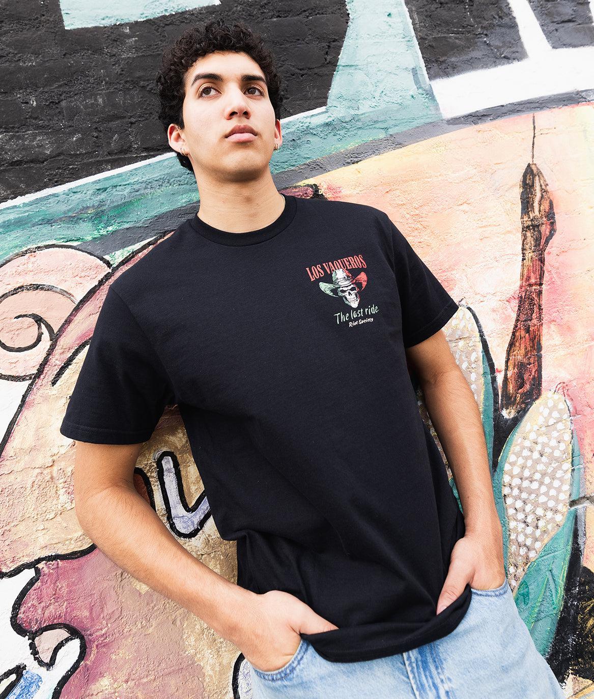 Last of the Vaqueros Skull Mens T-Shirt - - Riot Society