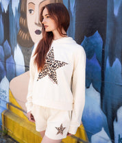 Leopard Star Womens Summer Shorts - - Riot Society