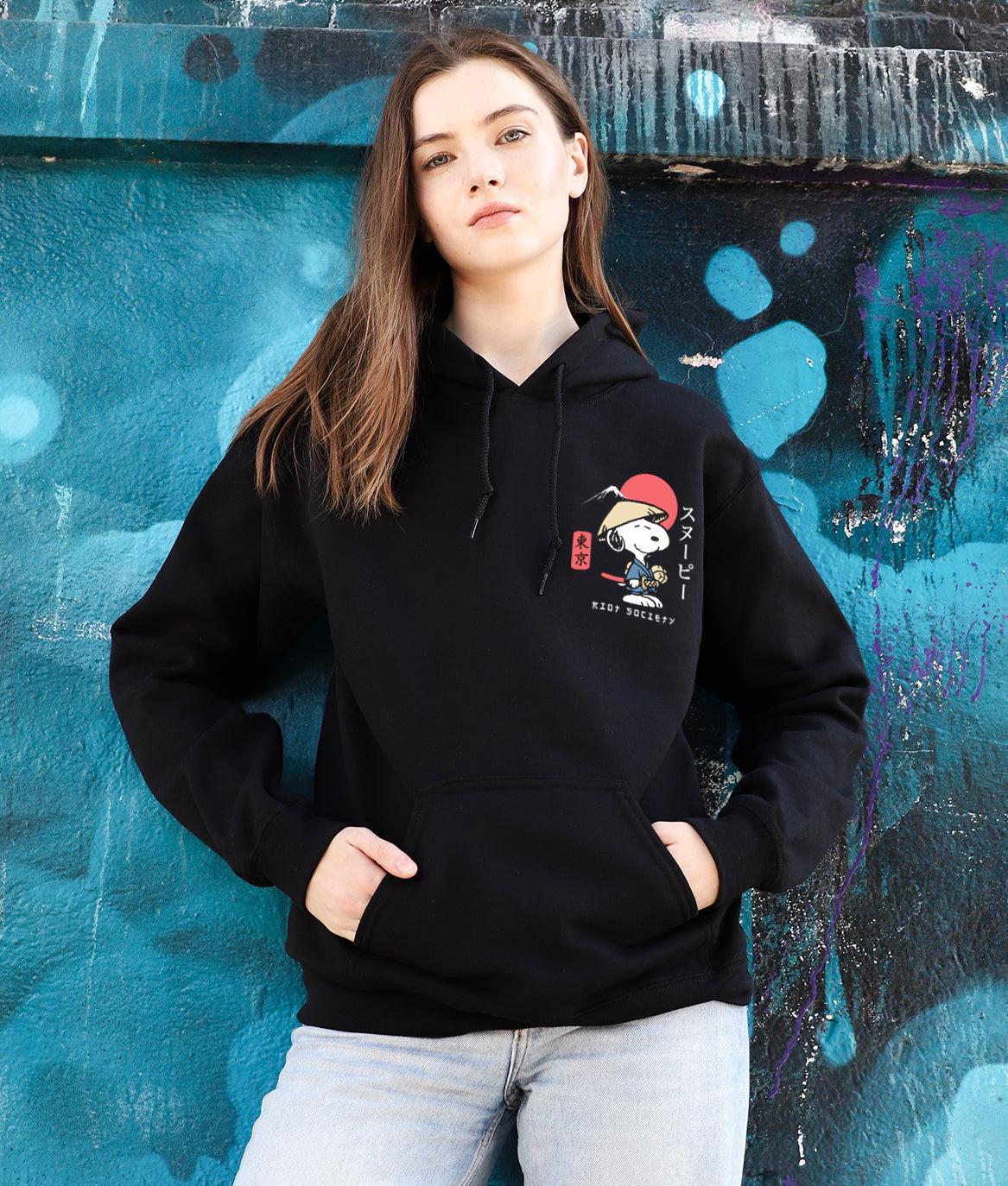 Peanuts Snoopy & Woodstock Samurai Womens Hoodie - - Riot Society