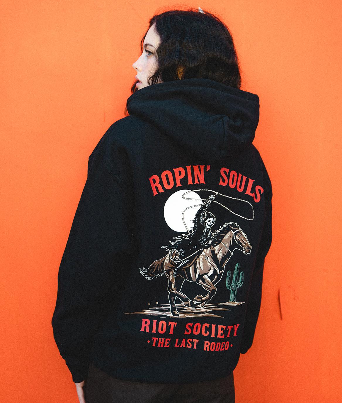 Rodeo Reaper Ropin' Souls Womens Hoodie - - Riot Society