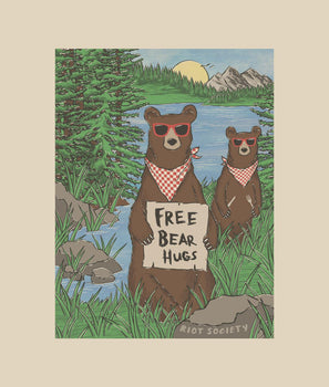 Free Bear Hugs Womens Tee - - Riot Society