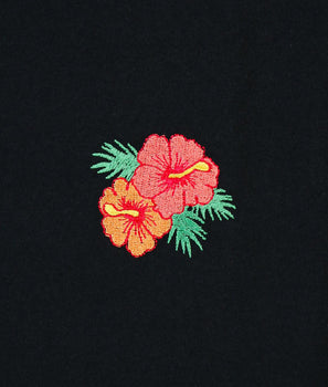 Hibiscus Embroidered Womens Tee - - Riot Society