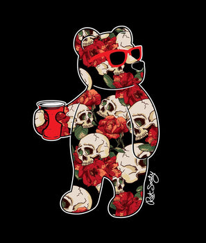 Skull Rose Bear Mens T-Shirt Sale - - Riot Society