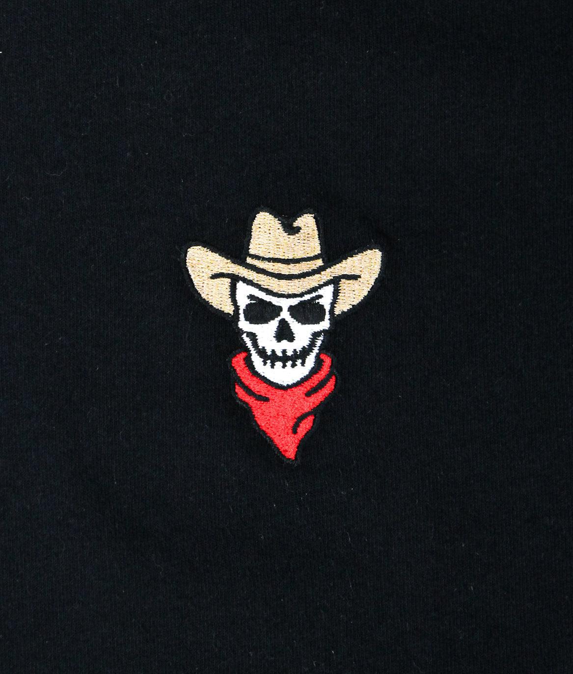 Cowboy Skull Bandit Embroidered Womens Tee - - Riot Society