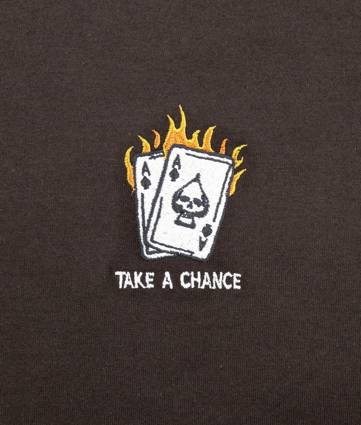 Take a Chance Cards Embroidered Mens T-Shirt - - Riot Society