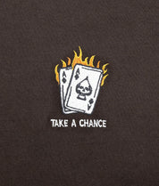 Take a Chance Cards Embroidered Mens T-Shirt - - Riot Society