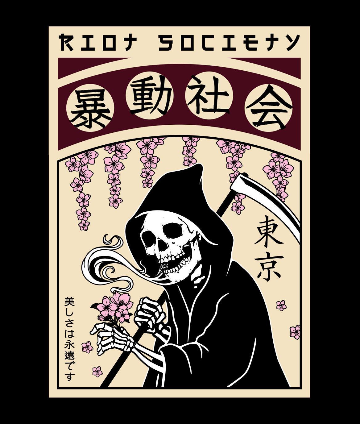 Reaper Flower Garden Boys Tee - - Riot Society