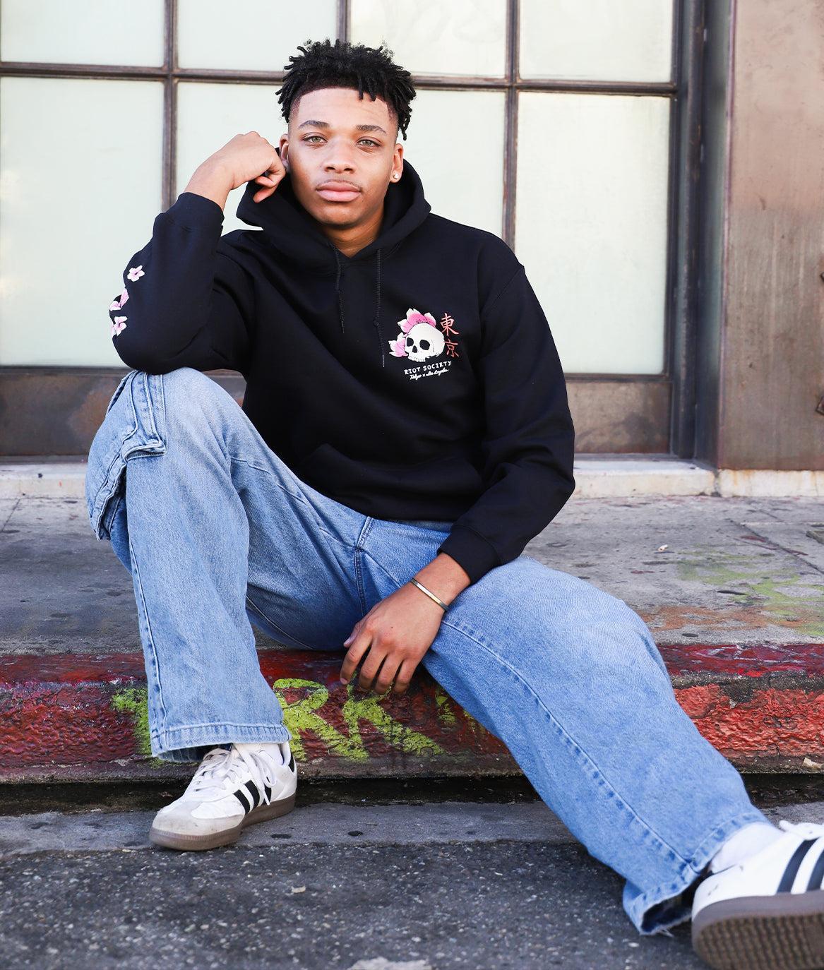 Japan Koi Tattoo Blossom Mens Hoodie - - Riot Society