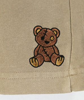 Teddy Bear Embroidered Unisex Fleece Shorts - - Riot Society