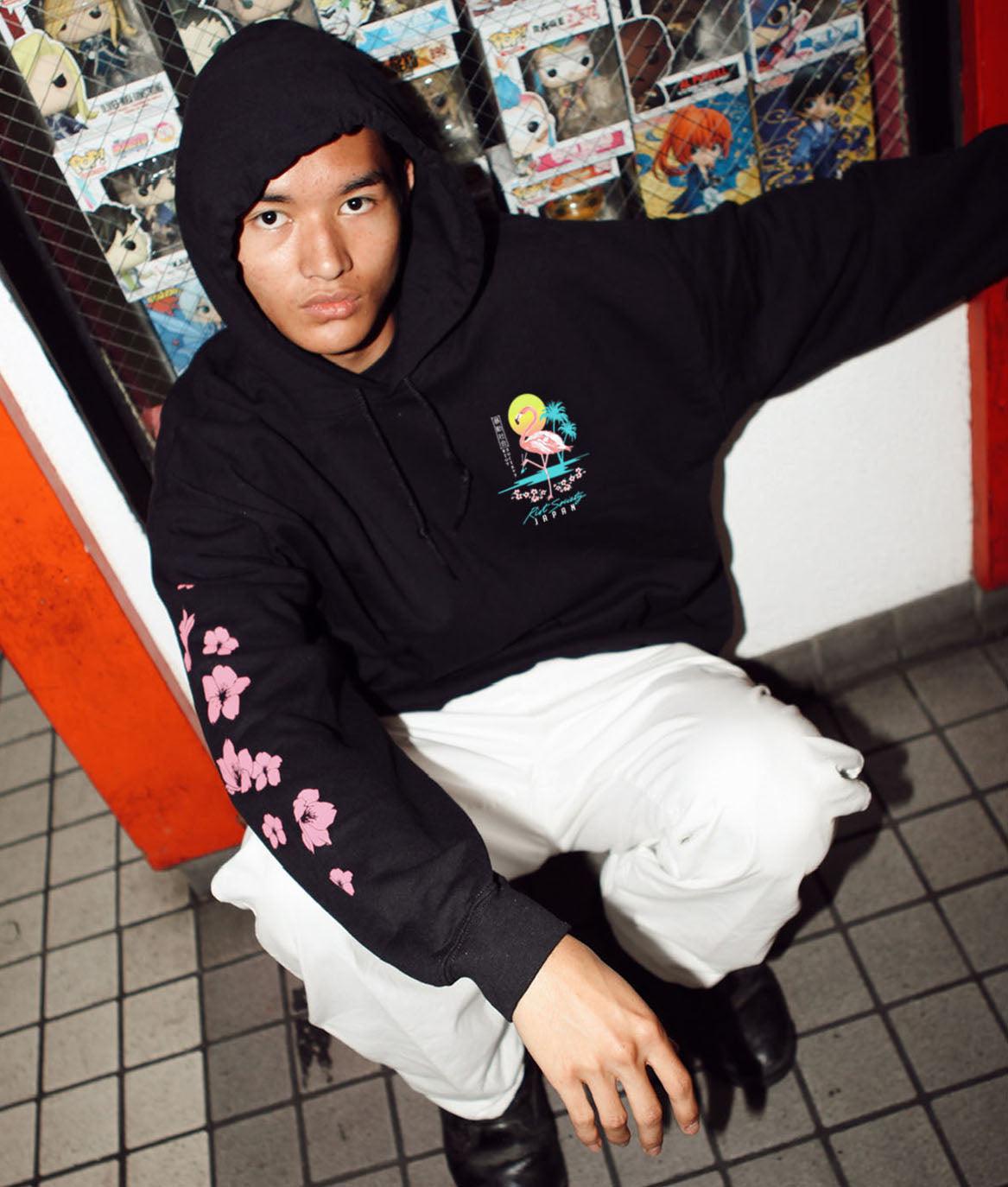 Flamingo Blossom 2.0 Mens Hoodie - - Riot Society