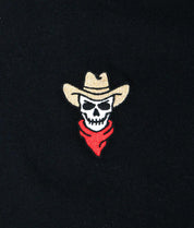 Cowboy Skull Bandit Embroidered Mens T-Shirt - - Riot Society
