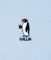 Chillin Penguin Embroidered Mens T-Shirt - - Riot Society
