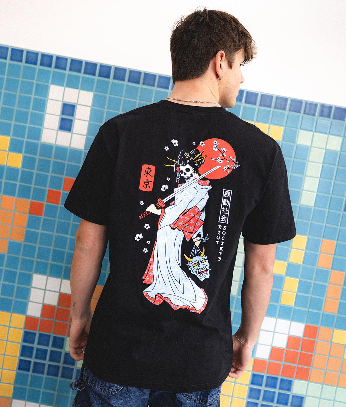 Geisha Samurai Mens T-Shirt - - Riot Society