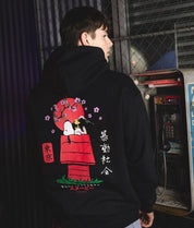 Peanuts Snoopy Doghouse Japan Mens Hoodie - - Riot Society