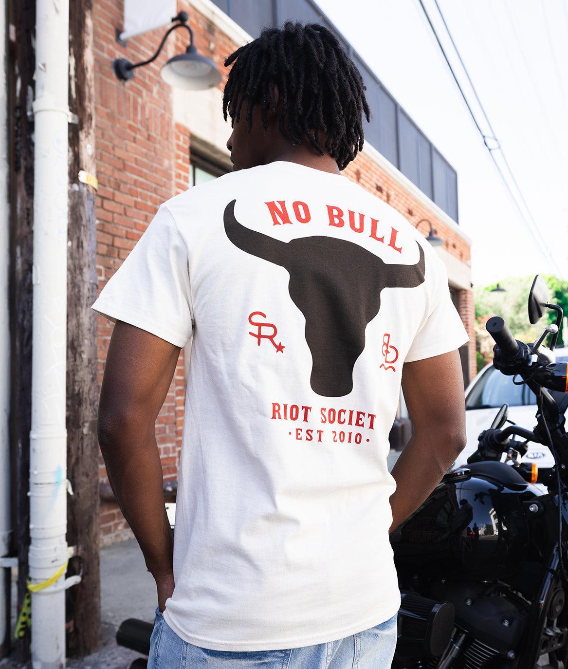 No Bull Cow Skull Mens T-Shirt - - Riot Society