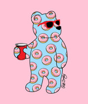 Donut Bear Mens T-Shirt - - Riot Society