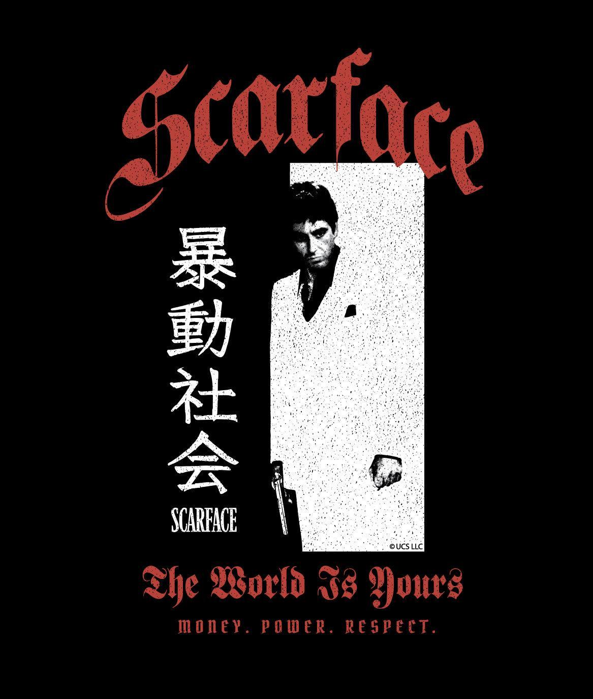 Scarface Japan Kanji Mens T-Shirt - Black - - Riot Society