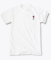 Barbed Wire Rose Embroidered Mens T-Shirt - - Riot Society