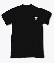 Bull Skull Snake Embroidered Mens T-Shirt - - Riot Society