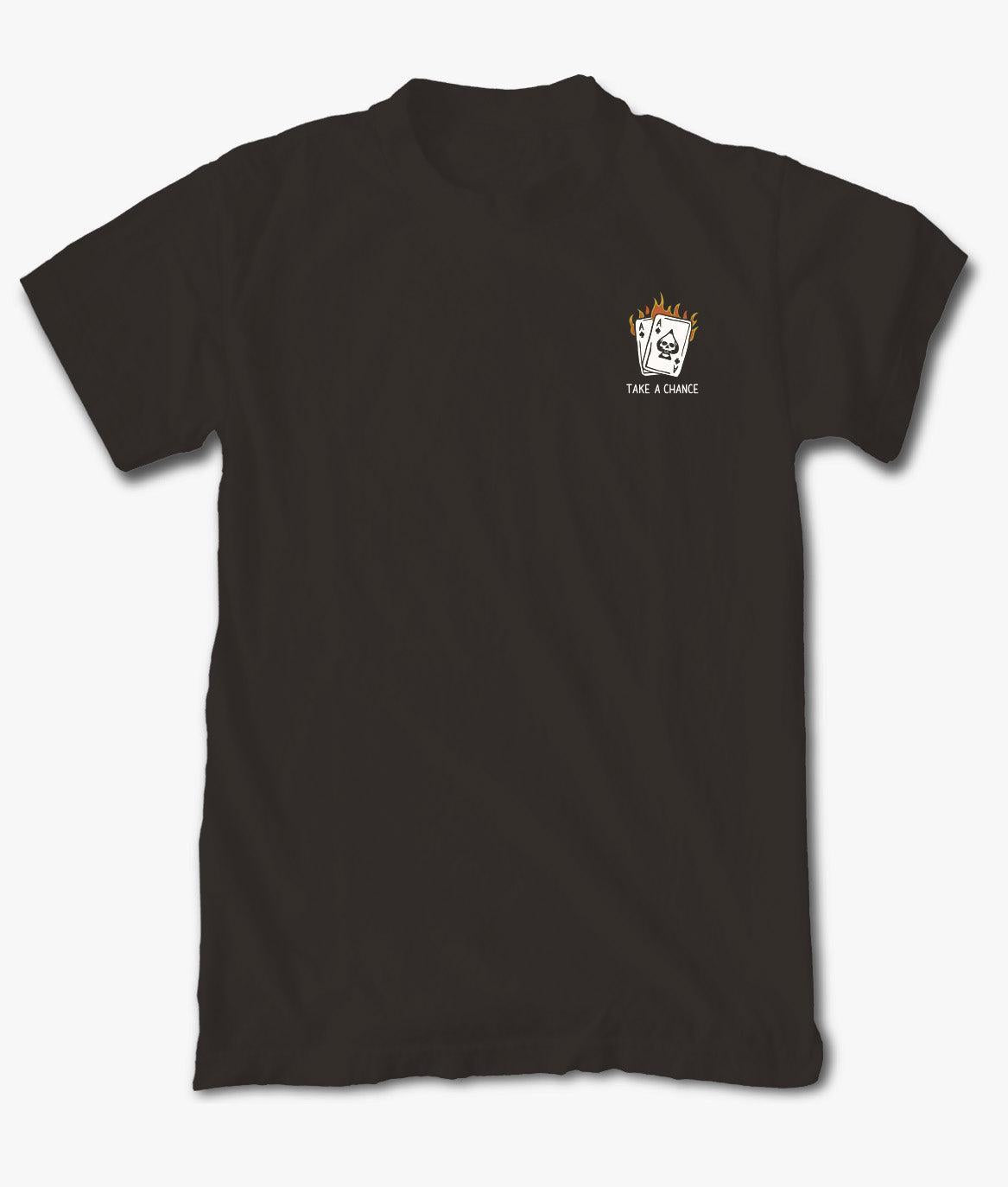 Take a Chance Cards Embroidered Mens T-Shirt - - Riot Society