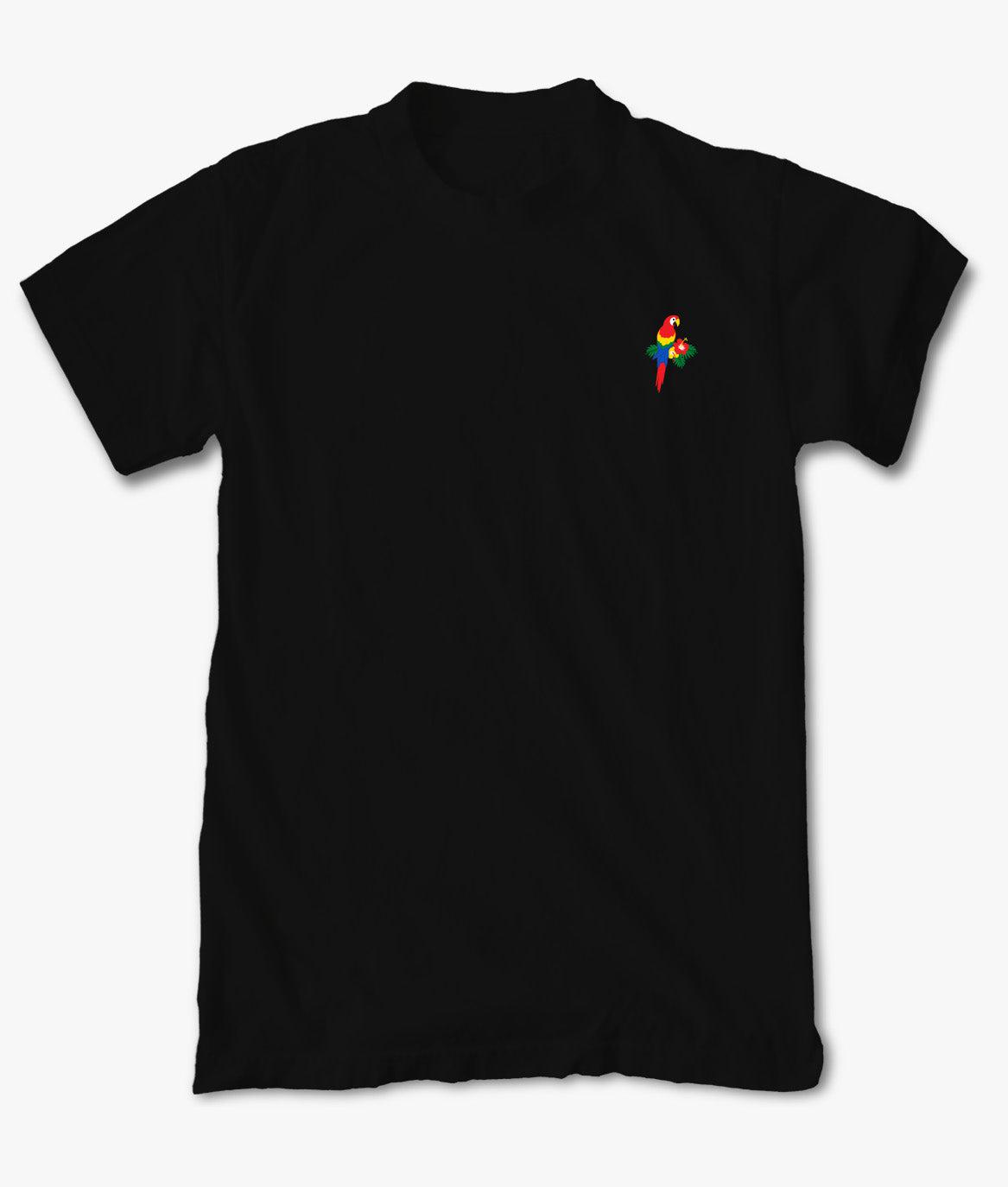 Tropical Parrot Embroidered Mens T-Shirt - - Riot Society