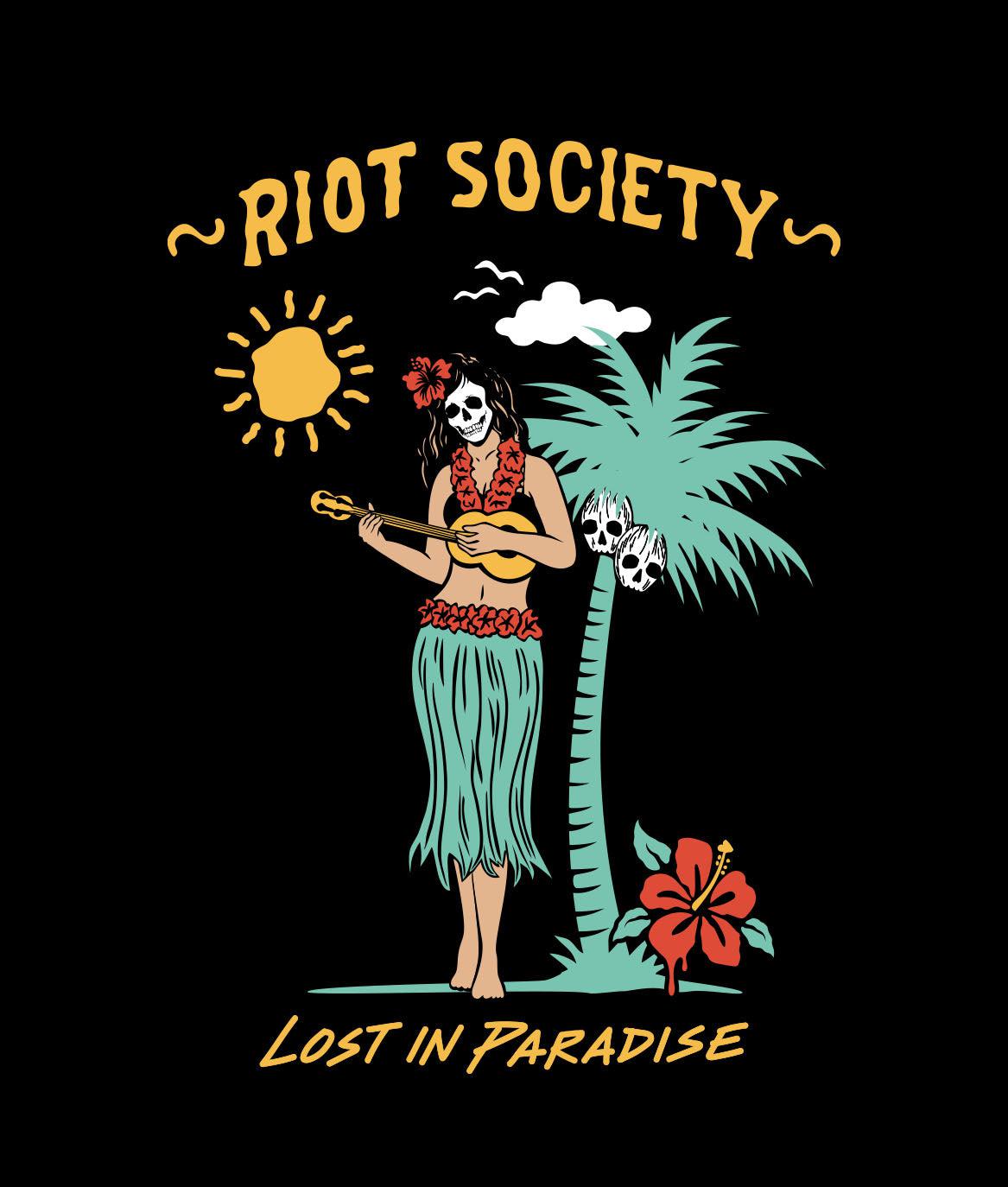 Lost in Paradise Hula Girl Womens Tee - - Riot Society