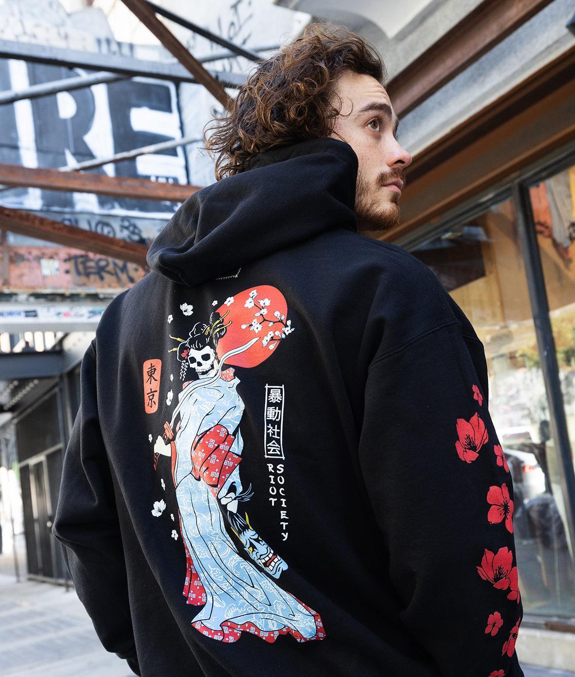Geisha Samurai Mens Hoodie - - Riot Society