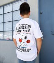 Peanuts Snoopy’s Championship Fight Night Boys Tee - White - - Riot Society