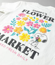 Peanuts Snoopy's Flower Market Puff Boyfriend Tee - - Riot Society