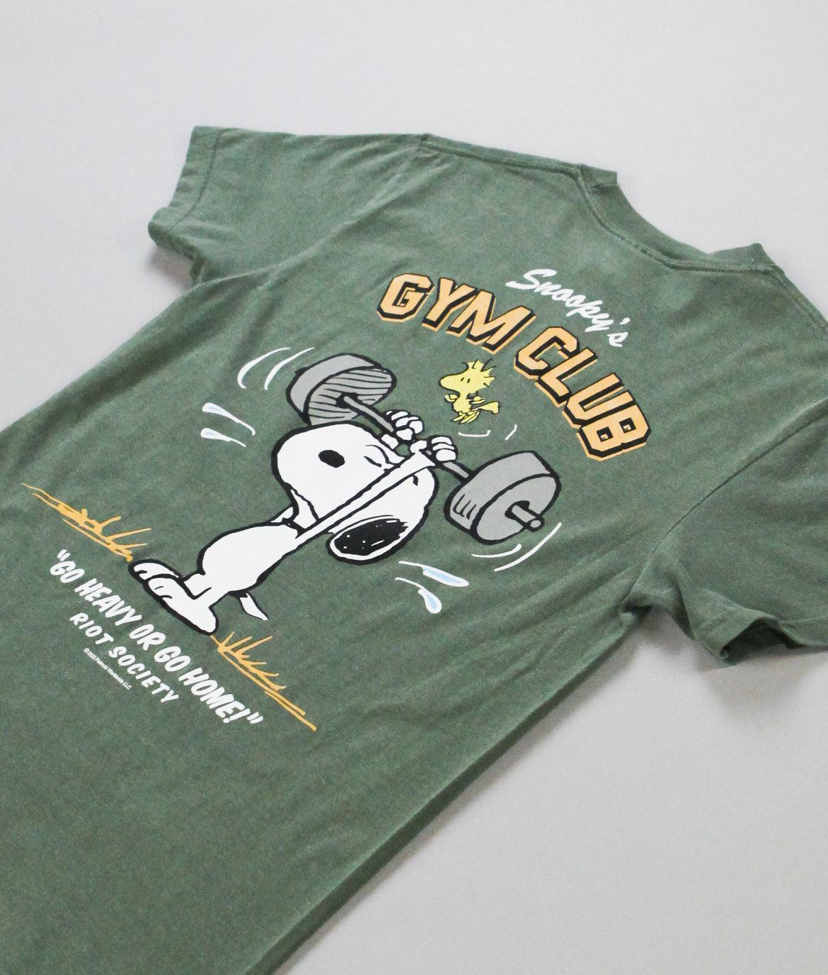 Peanuts Snoopy's Gym Club Boyfriend Tee - - Riot Society