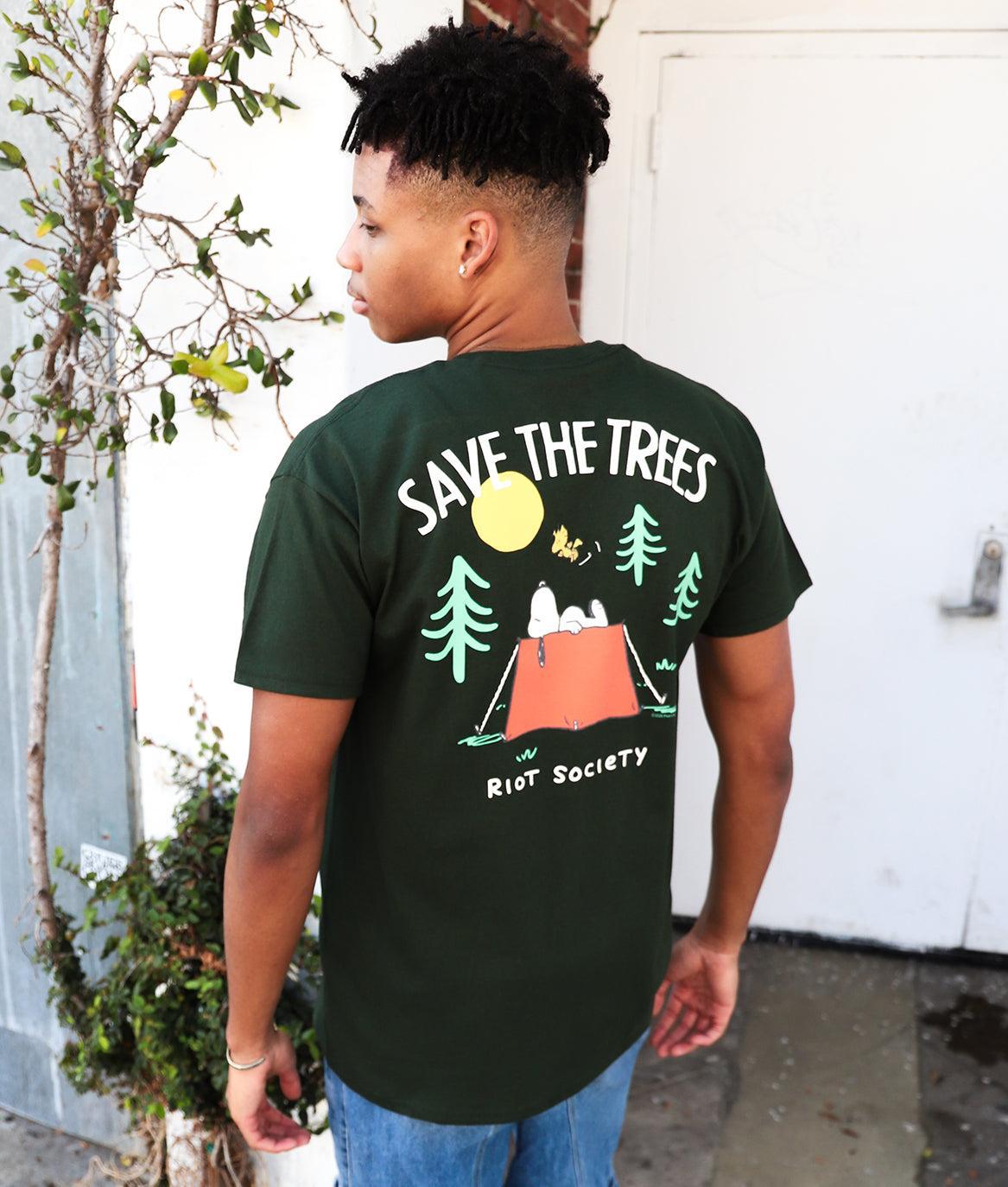 Peanuts Snoopy Save the Trees Mens T-Shirt - - Riot Society