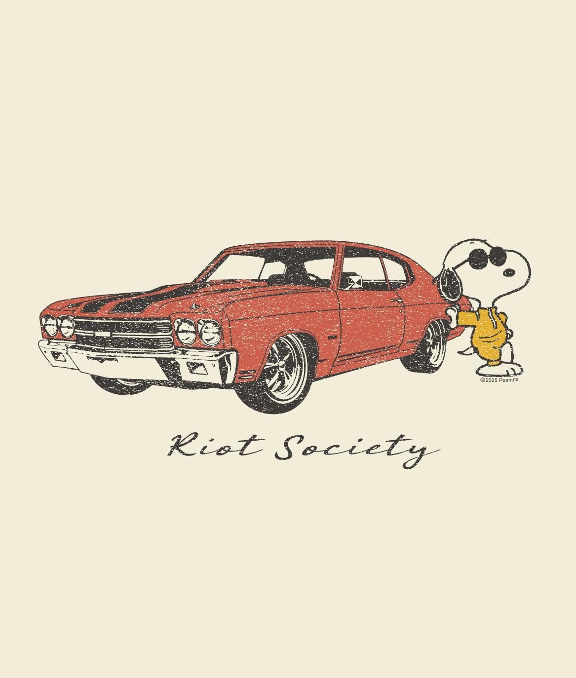 Peanuts Snoopy Classic Car Boyfriend Tee - - Riot Society