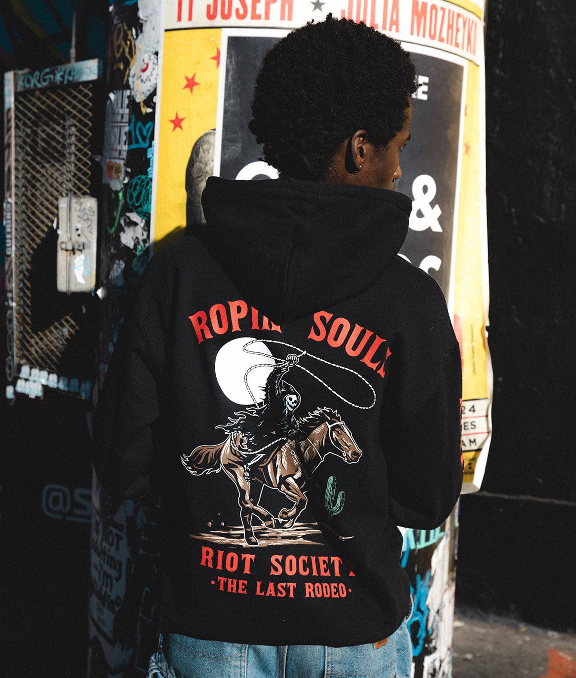 Rodeo Reaper Ropin' Souls Mens Hoodie - - Riot Society