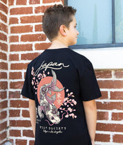 Japan Koi Tattoo Blossom Boys Tee - Black - - Riot Society